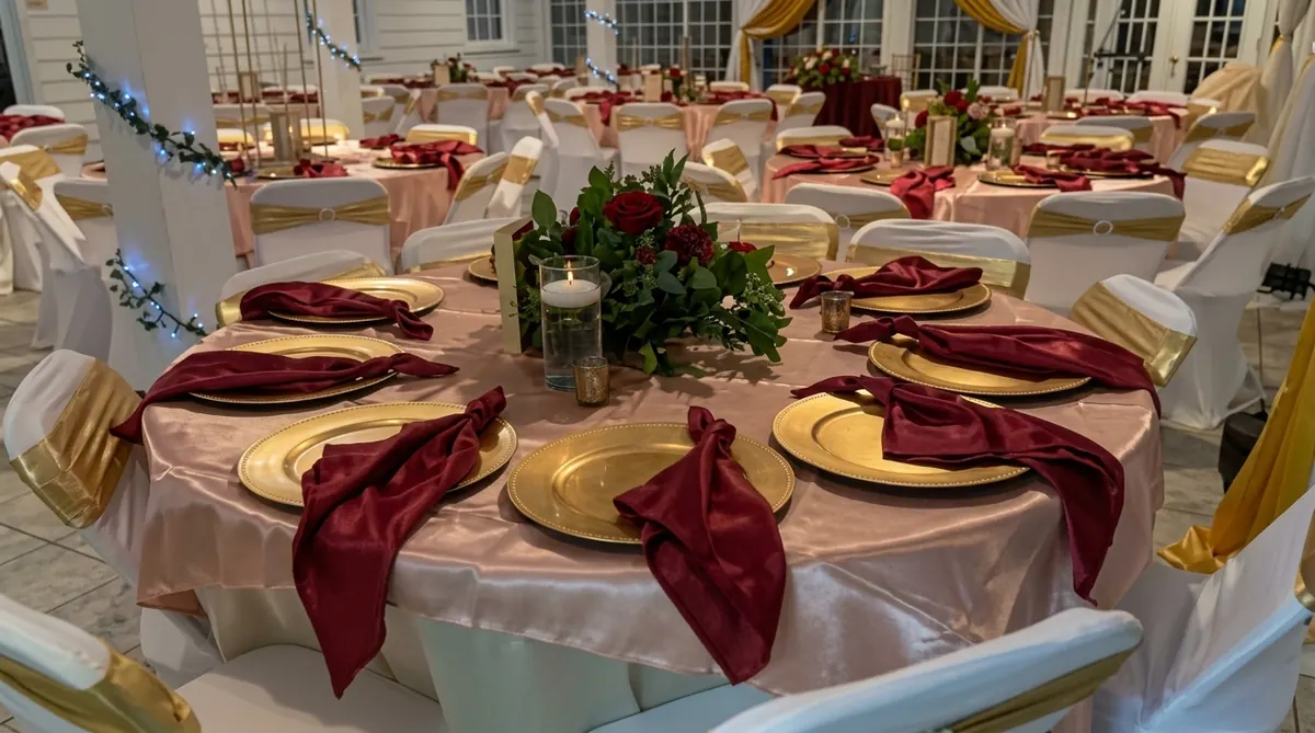 Anniversary dinner table for two
