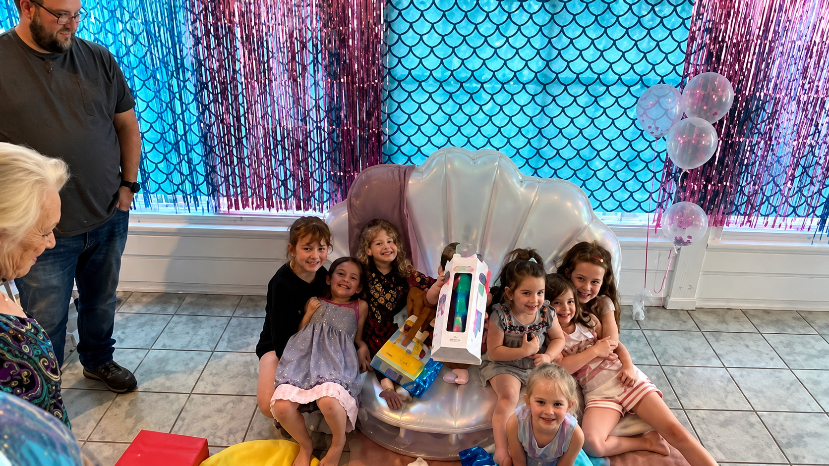Cheerful kids birthday party setup